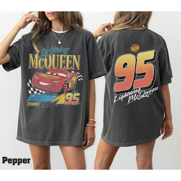 Comfort Colors Retro Lightning Mcqueen Shirt, Disney Cars Shirt, Disney Shirt, Disney Pixar Shirt, Cars Birthday Shirt, Disney Pixar Cars