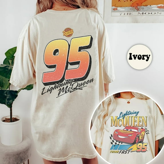 Comfort Colors Retro Lightning Mcqueen Shirt, Disney Cars Shirt, Disney Shirt, Disney Pixar Shirt, Cars Birthday Shirt, Disney Pixar Cars