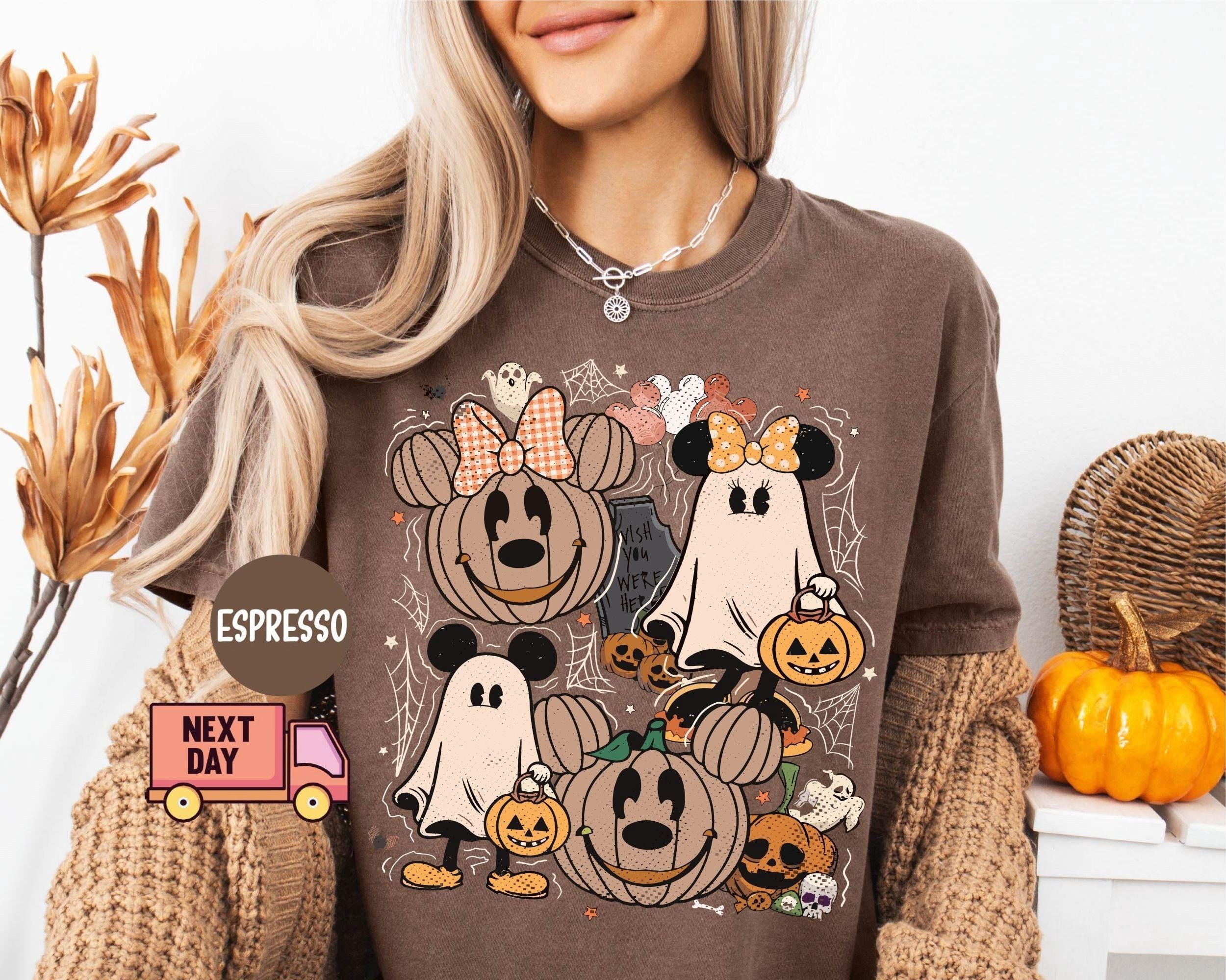 Comfort Colors® Retro Mickey Minnie Halloween Couple Shirts, Mickey ...