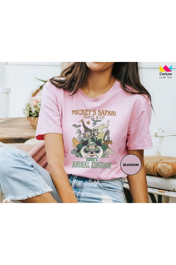 Comfort Colors Retro Mickey'S Safari Travel & Co Shirt, Disney Animal Kingdom Shirt, Disney Safari Mode Shirt, Mickey And Friends Shirt