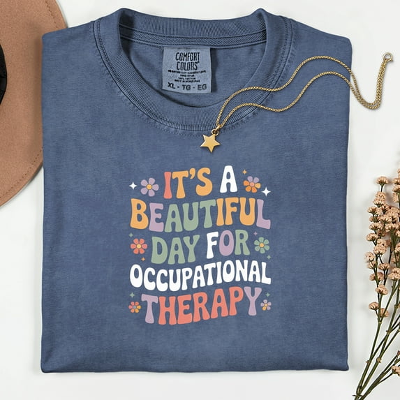 Comfort Colors® Retro Occupational Therapy Shirt, Cute OT Shirt, Special Education Shirt, Funny Therapist Shirt, Aesthetic Therapy Shirt