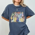 thumbnail image 1 of Comfort Colors Retro Princess Comfort Colors T-Shirt, Cinderella Snow White Ariel Belle Rapunzel Tee, Disneyland Shirt, Girl Disney Trip 2024,Ivory color,size M, 1 of 5