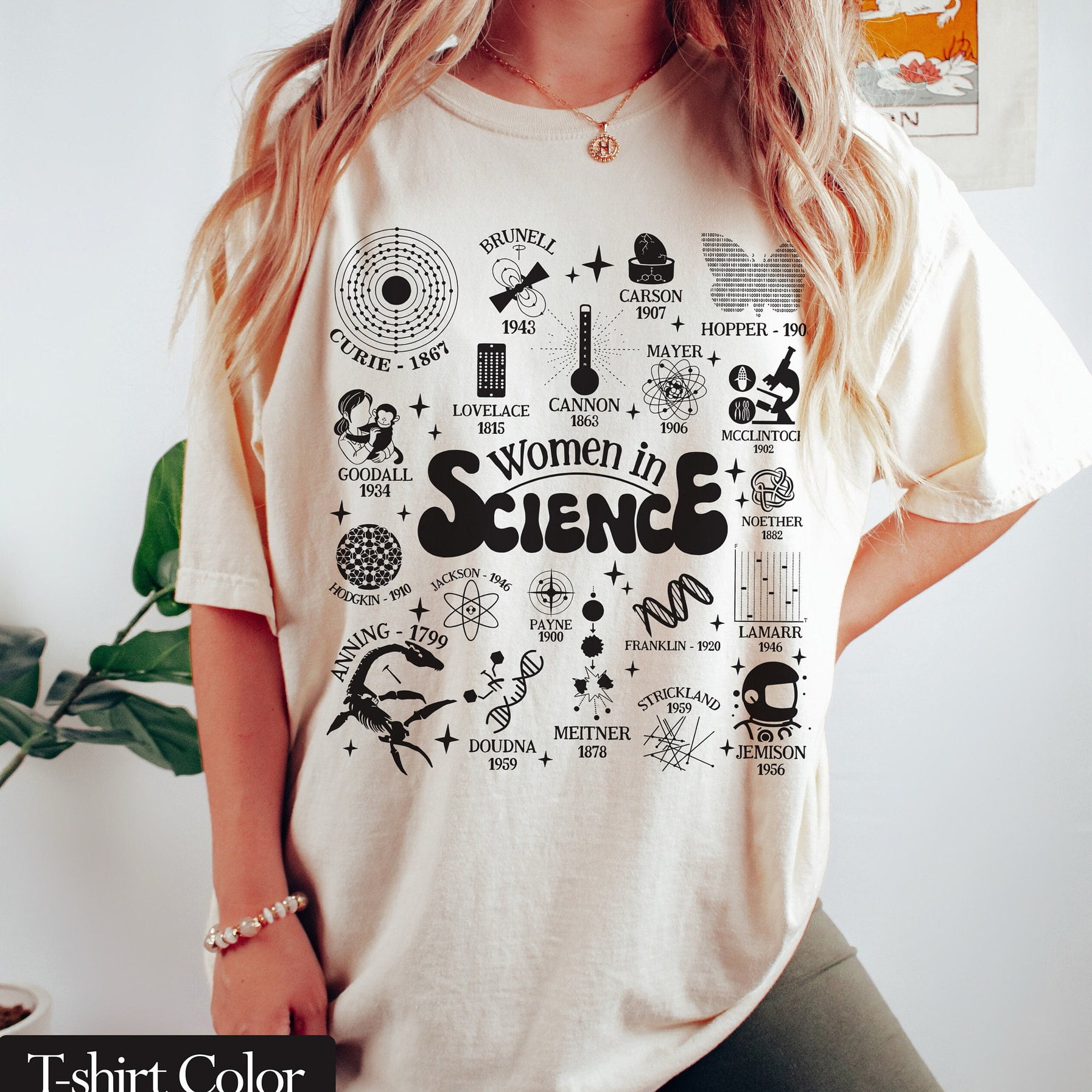 Comfort Colors Retro Woman In Science Shirt Preppy Aesthetic Shirt