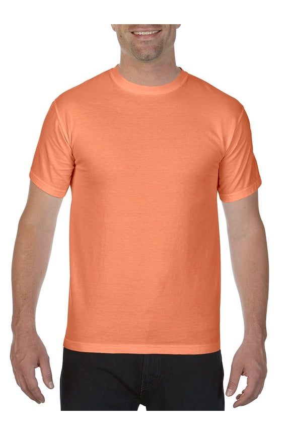 Ring Spun Garment Dyed T-Shirt, Melon, Medium