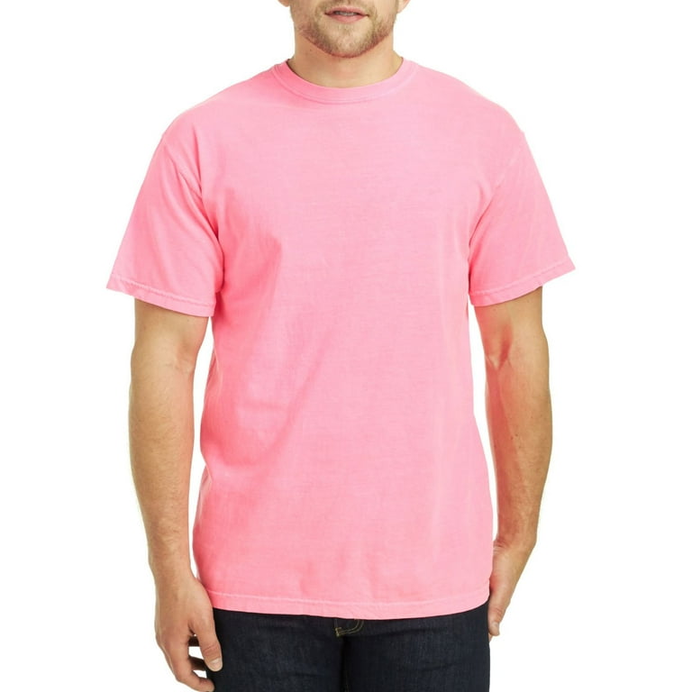 Comfort Colors Ring Spun Garment Dyed T Shirt Neon Pink Small