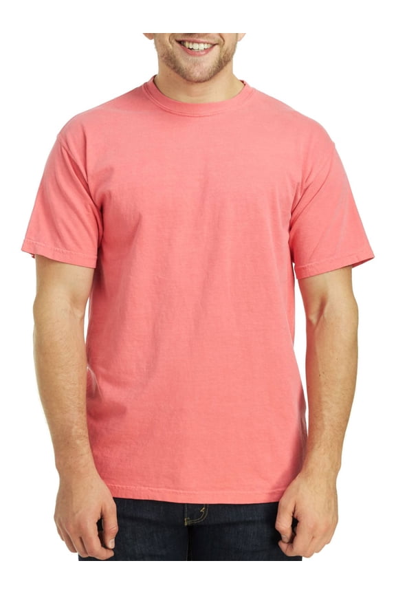 Ring Spun Garment Dyed T-Shirt, Watermelon, Medium