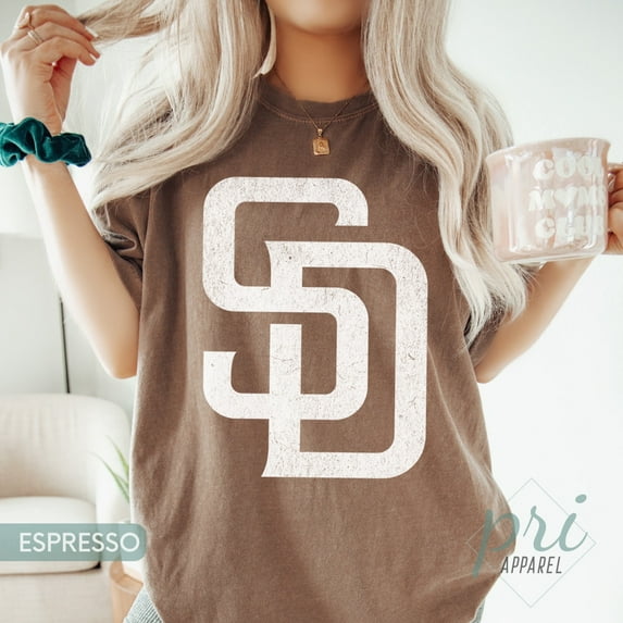 Comfort Colors San Diego Baseball T-Shirt, Game Day Baseball Shirt,Espresso color,size L