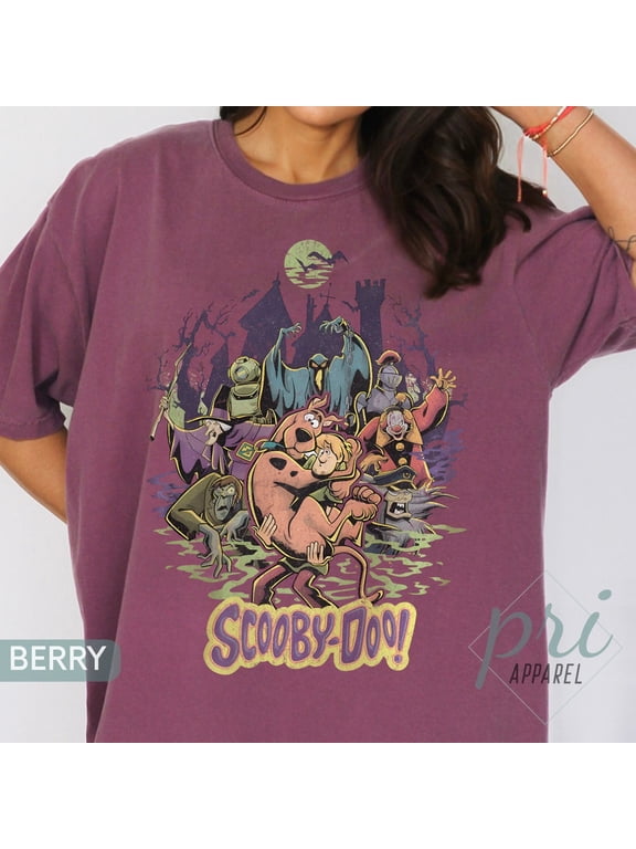 Comfort Colors Scooby Doo Retro Halloween 90s Movies T-Shirt, Funny Shirt, yyy Color, Size L