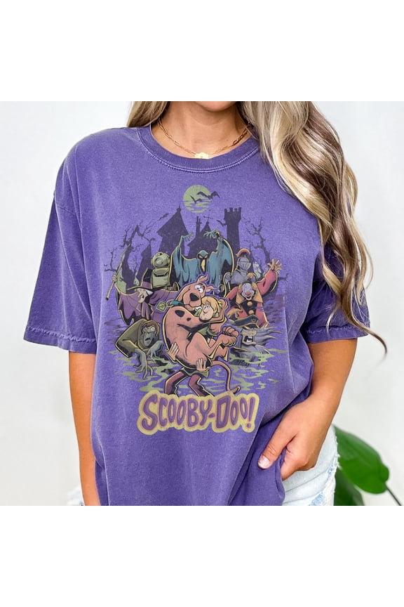 Comfort Colors Scooby Doo Retro Halloween 90s Movies T-Shirt, Funny Shirt, yyy Color, Size S