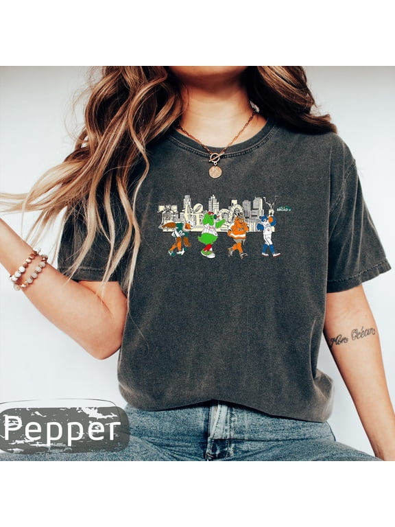 Comfort Colors Shirt, Mascot Philadelphia Shirt, Philadelphia Tee, Phillies Fan Gift, Football Team, Philly Eagles Gift,Pepper Color,Size L
