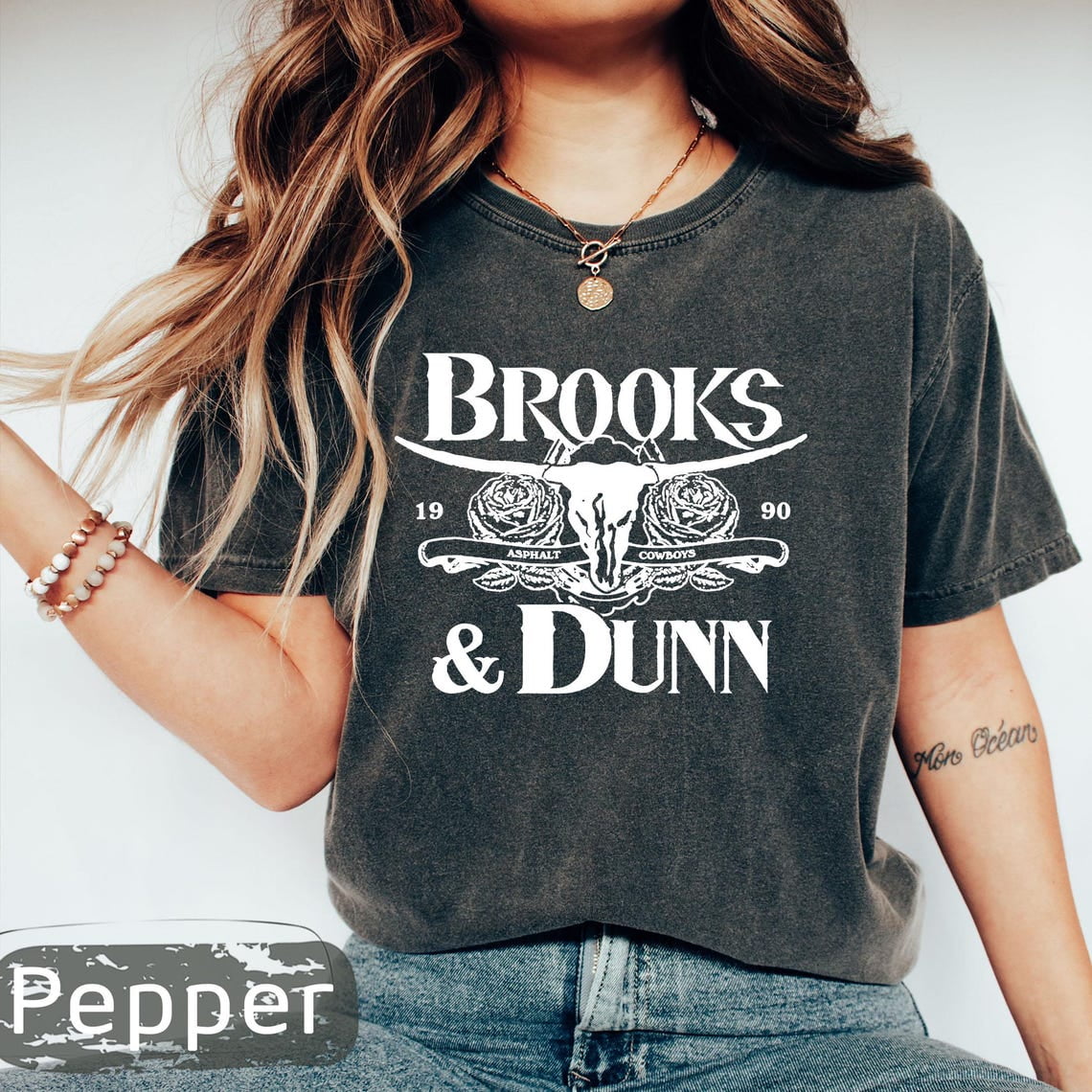 Comfort Colors Shirt, Vintage 1990's Brooks And Dunn Music Shirt