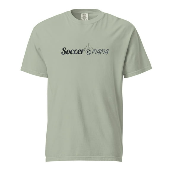 Comfort Colors Soccer Mama Shirt,Soccer Moms,Mothers Day,Girly Aesthetic,Vintage (Bay, XL)