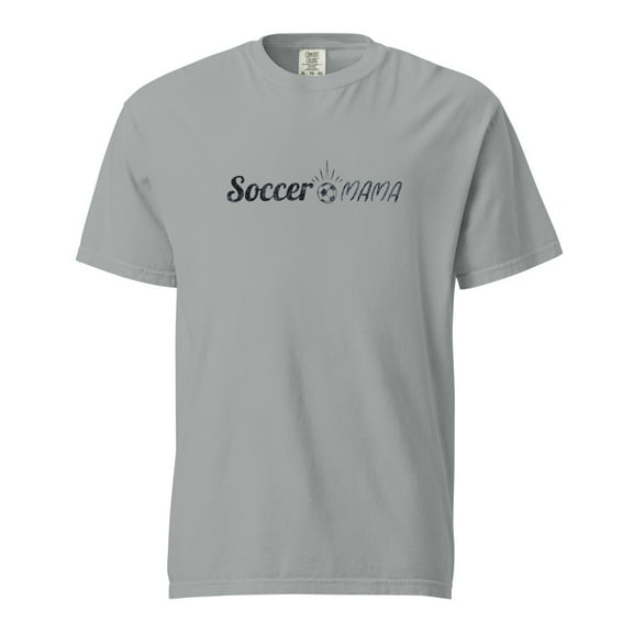 Comfort Colors Soccer Mama Shirt,Soccer Moms,Mothers Day,Girly Aesthetic,Vintage (Granite, M)