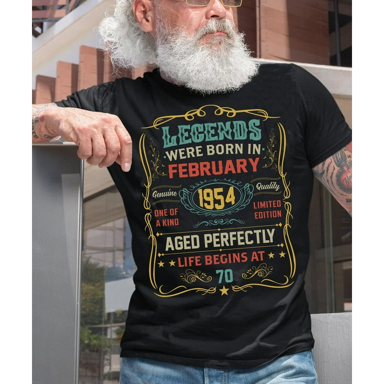 Comfort Colors Sweatshirt Birthday Age Legends were born in 1954 Life Begins At 70 Limited Edition Aged Perfectly Personalized Custom Month Walmart