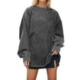 thumbnail image 1 of Comfort Colors Sweatshirt for Women Basic Casual Heavyweight Long Sleeve Crew Neck Drop Shoulder Pullover Relaxed Fit Tops Y2K Clothes, 1 of 5
