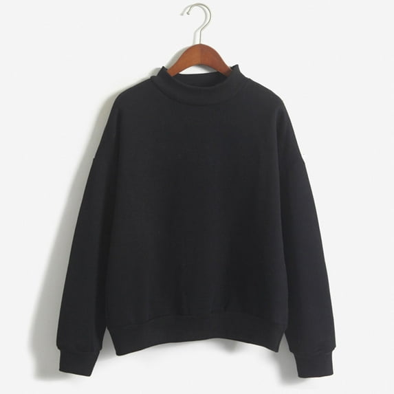 Oversized Sweatshirt Women Casual Comfortable Easy Solid Color Loose Round Neck Blouse Outfits Winter Clothes 2025