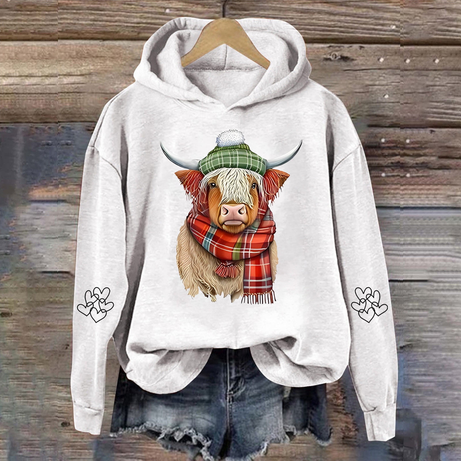 Western Cattle Brands Print Unisex Plush Thick Long-Sleeved Sweater Cardigan Coat