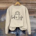 thumbnail image 1 of Comfort Colors Sweatshirts Women Fashion Is The Life Letter Printed Crew Neck Hoodie Casual Comfortable Outfits Winter Clothes 2025, 1 of 3