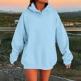 thumbnail image 1 of Comfort Colors Sweatshirts Women Solid Color Loose Drop Shoulder Hoodie With And Stylish Winter Pullover Jumper Tops, 1 of 5