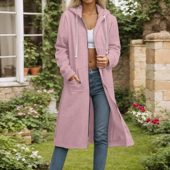 Comfort Colors Sweatshirts Women Zip Up Hooded Jacket Casual Comfortable Loose Fit Cardigan Outwear For Fall Daily Wear Tops Clothes With Pocket