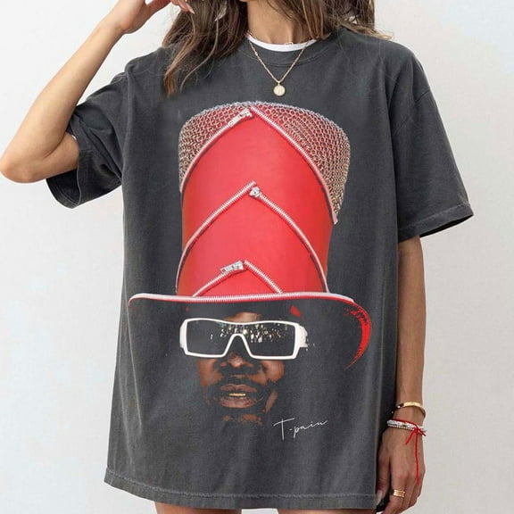 Comfort Colors T-Pain face T-Shirt TPain tour TPain tee TPain gif TPain hiphop shirt funny T-Pain shirt,Pepper Color,Size XL