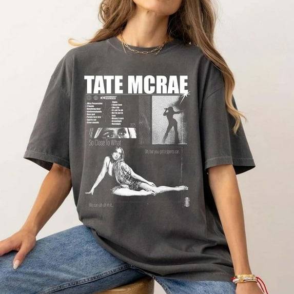 Comfort Colors Tate McRae Shirt, Vintage Tate McRae Concert Tee, T8 McRae Fan Shirt, Pop Star Merch Gift, Unisex Tour T-Shirt