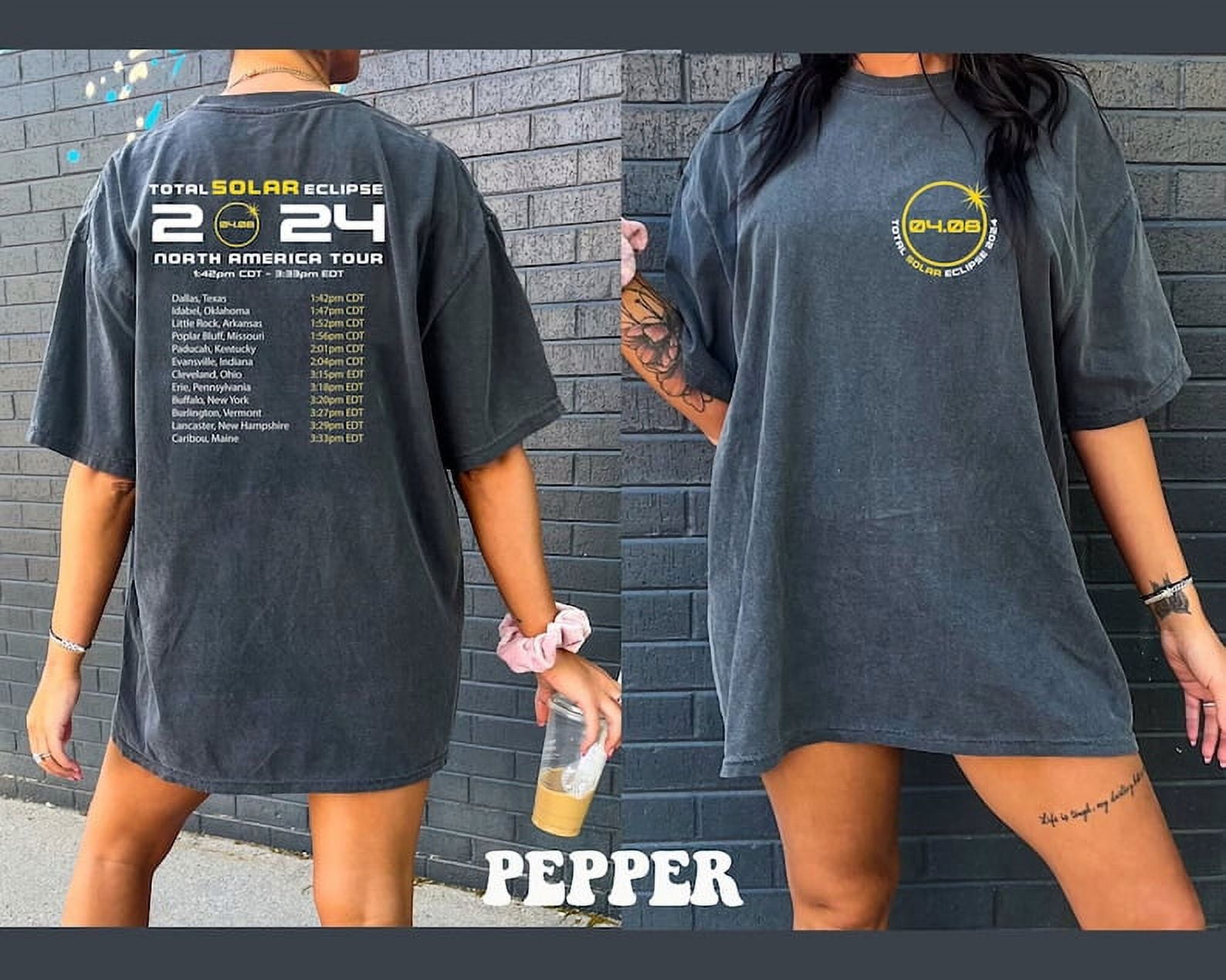 Comfort Colors® Total Solar Eclipse 2024 Shirt, DoubleSided Shirt