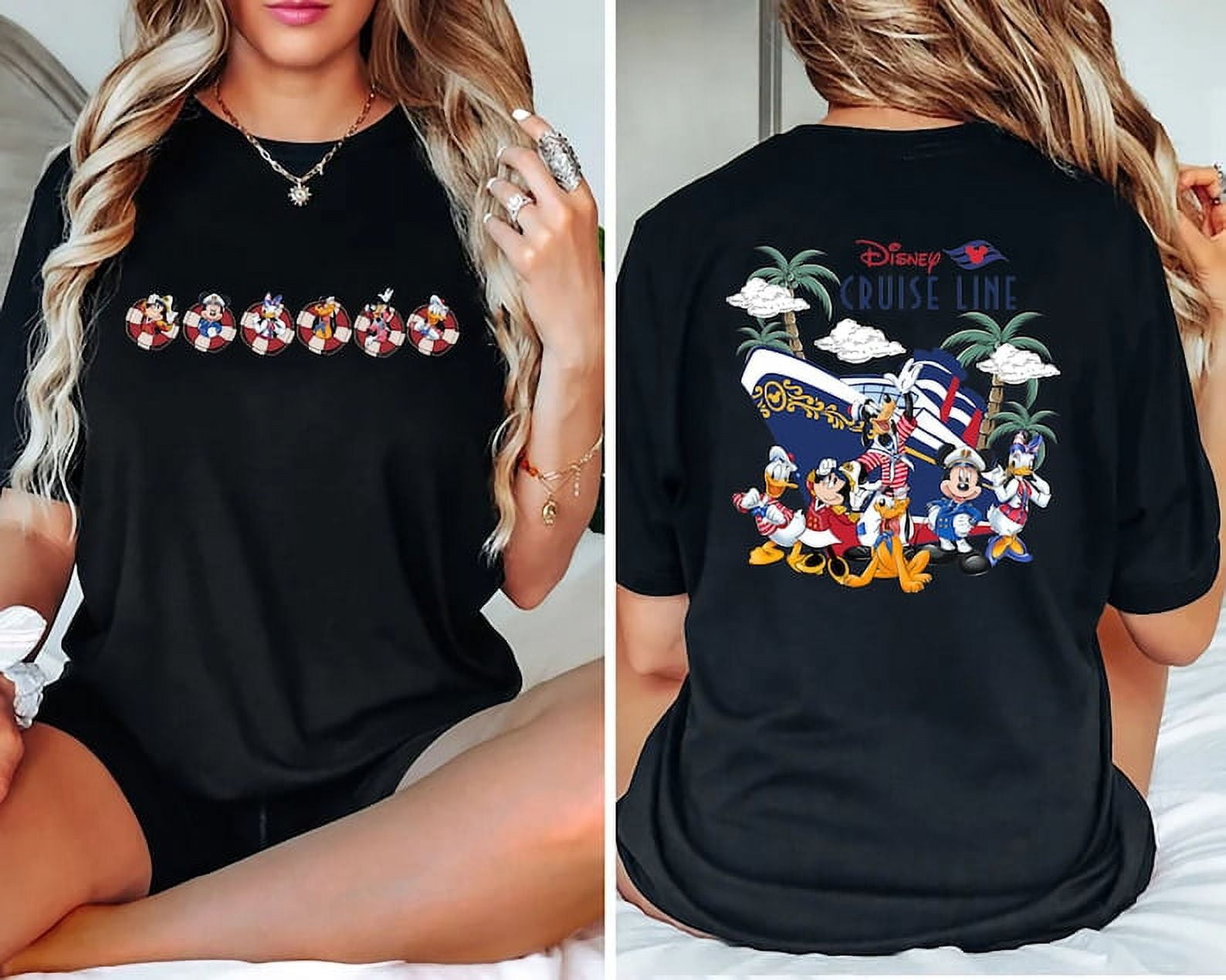 Comfort Colors® Tow-Sided Disney Cruise Line Mickey and Friends T-shirt ...