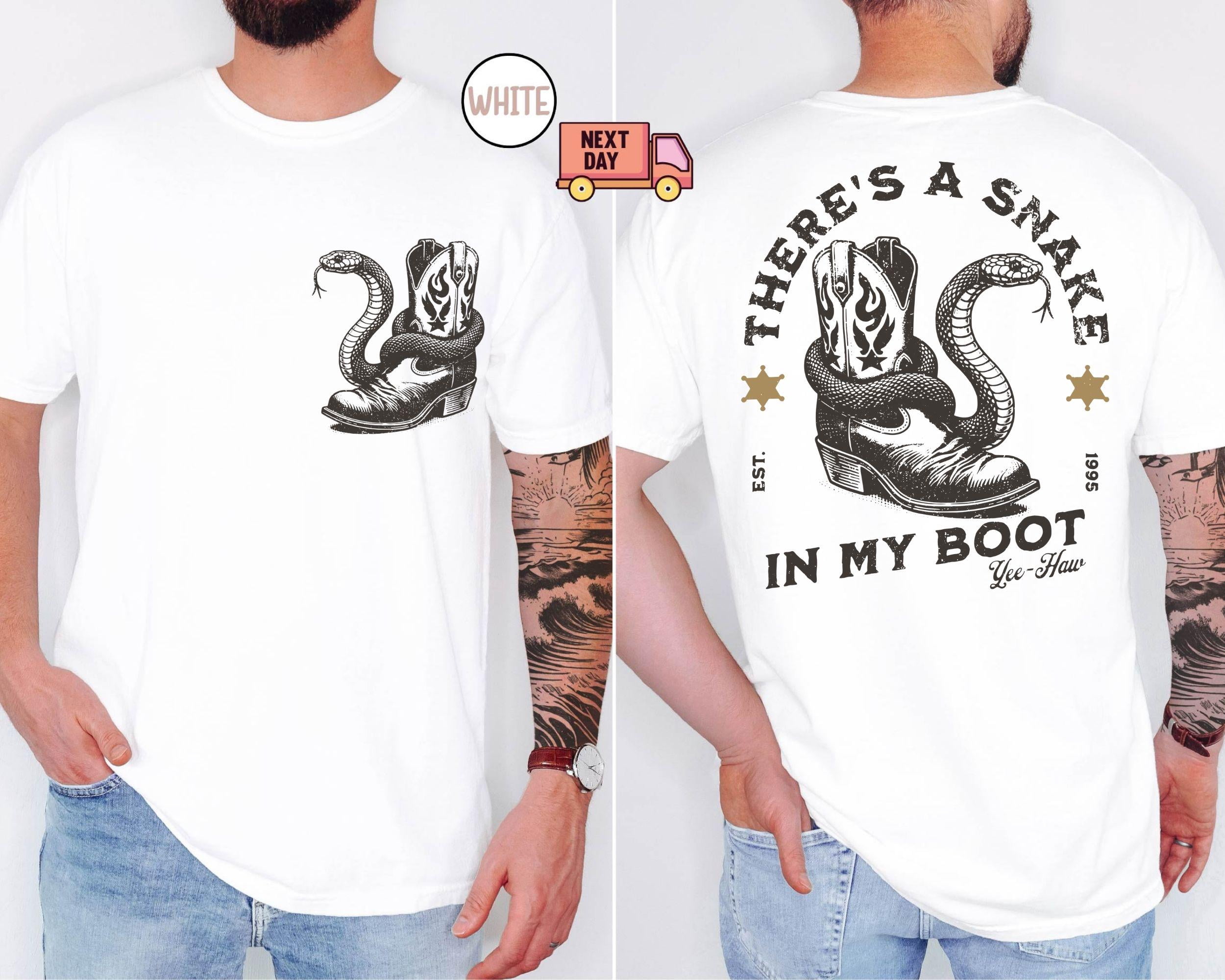 Comfort Colors® Toy Story Mens Shirt, There's A Snake In My Boot Front ...