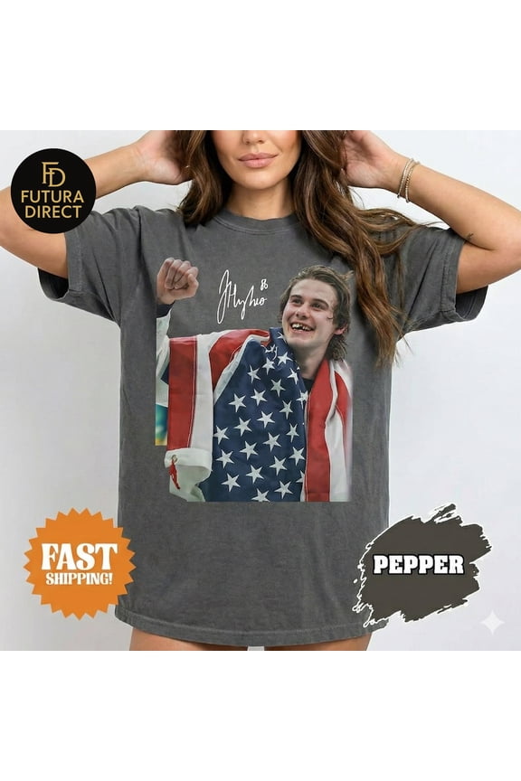 Comfort Colors USA Hockey Fan Shirt, Vintage Ice Hockey Game Day T-Shirt