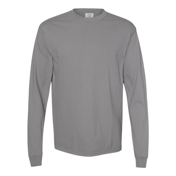 Comfort Colors Unisex Garment-Dyed Heavyweight Long Sleeve T-Shirt (Granite , XL)