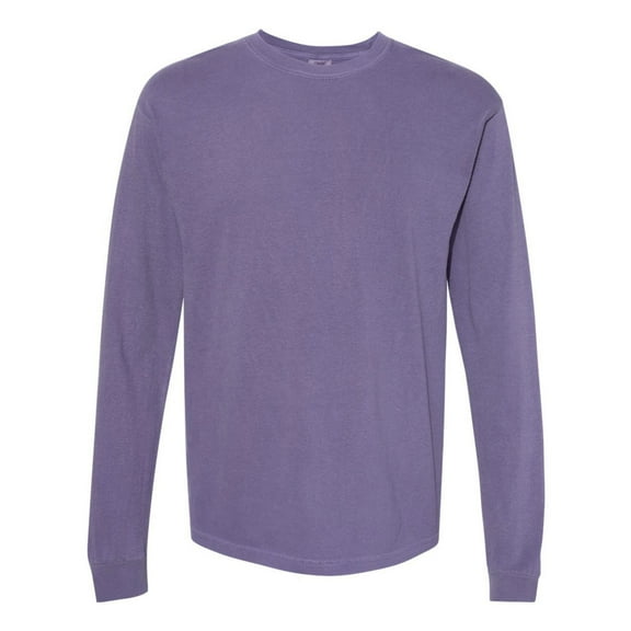 Comfort Colors Unisex Garment-Dyed Heavyweight Long Sleeve T-Shirt (Grape , S)