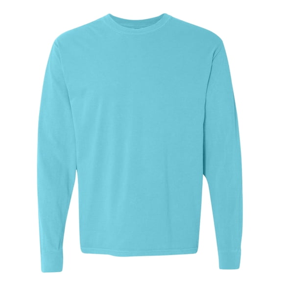 Comfort Colors Unisex Garment-Dyed Heavyweight Long Sleeve T-Shirt (Lagoon , S)