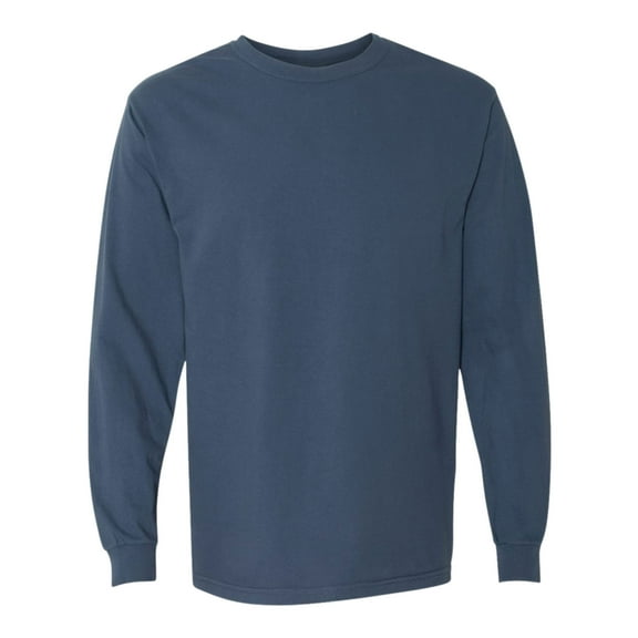 Comfort Colors Unisex Garment-Dyed Heavyweight Long Sleeve T-Shirt (Midnight , L)