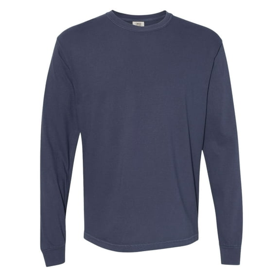 Comfort Colors Unisex Garment-Dyed Heavyweight Long Sleeve T-Shirt (Navy , L)