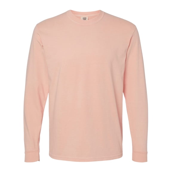 Comfort Colors Unisex Garment-Dyed Heavyweight Long Sleeve T-Shirt (Peachy , XL)