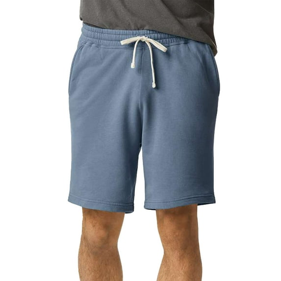 Comfort Colors Unisex Garment-Dyed Lightweight Fleece Sweat Shorts with Pockets, Blue Jean, Size S