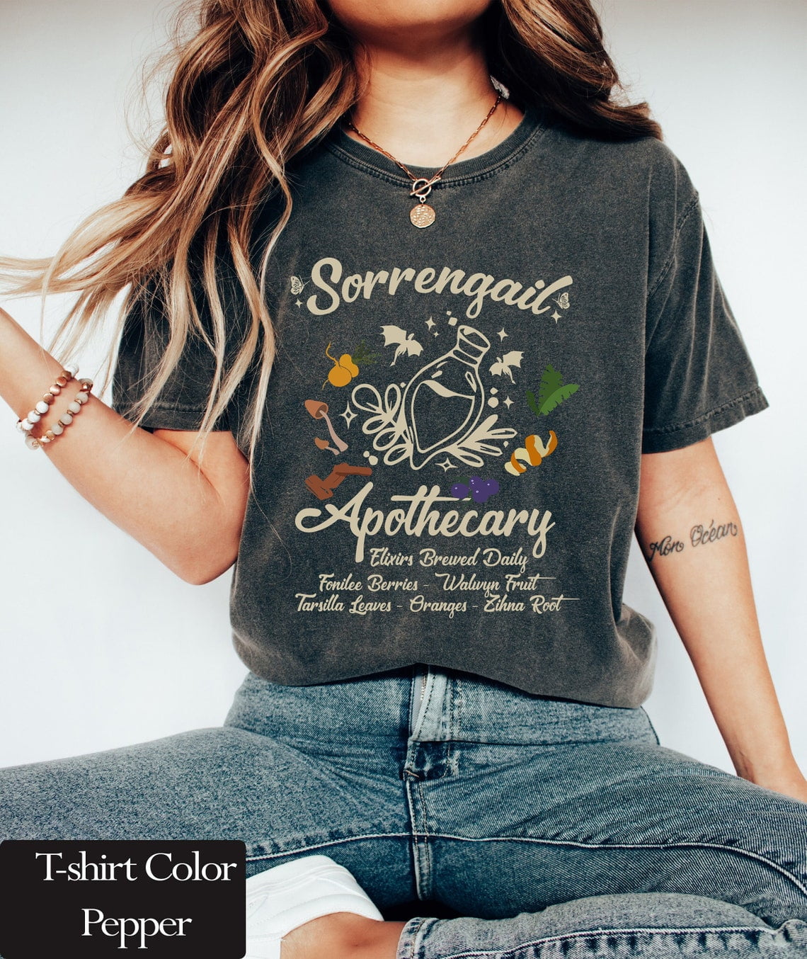 Comfort Colors Violet Sorrengail Apothecary T-shirt, Basgiath War