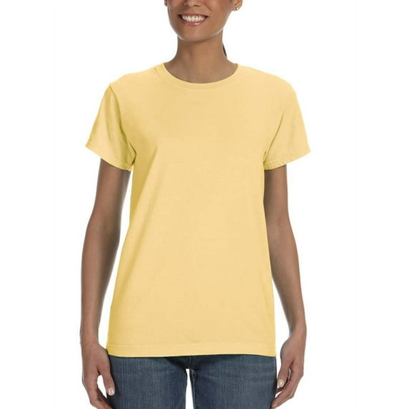 Comfort Colors Women's Ringspun Garment-Dyed T-Shirt, Butter, Small