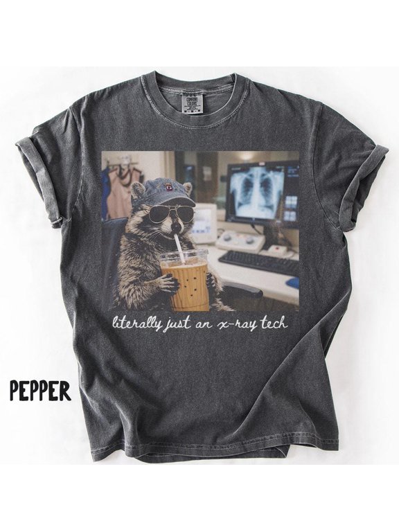 Comfort Colors Xray Technologist Shirt, Raccoon Radiology T-shirt, Rad Graduation Gifts, Radiologic Tech Tee, Cute Department Short Sleeve