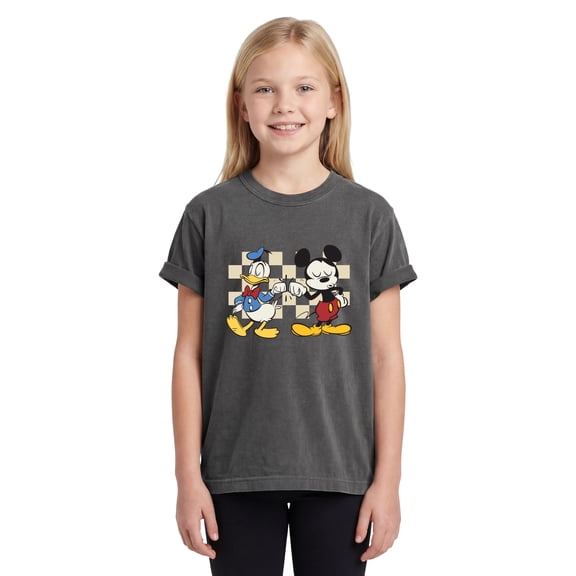 Premium Youth Mickey & Donald Fist Bump Graphic Tee Friends