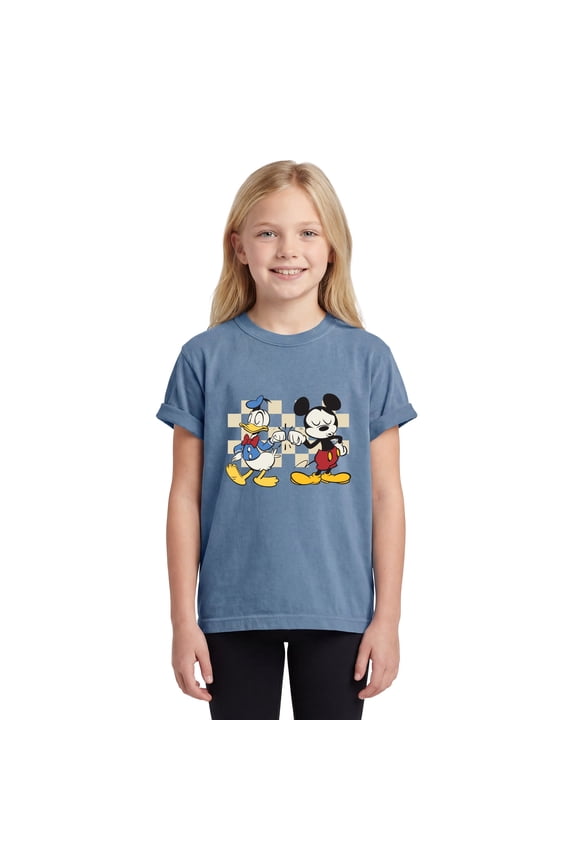 Premium Youth Mickey & Donald Fist Bump Graphic Tee Friends