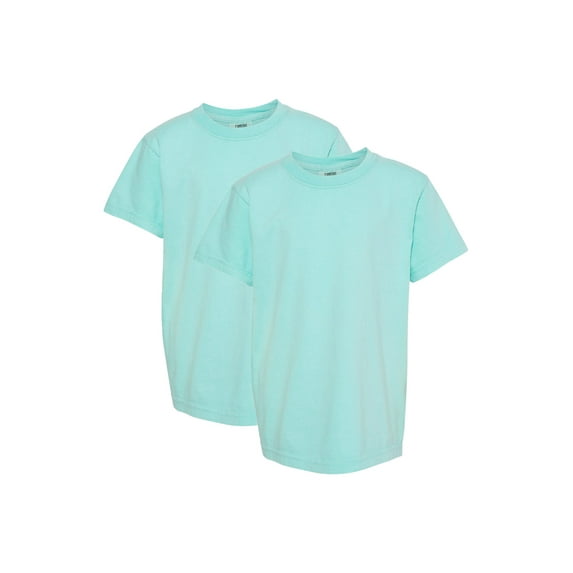 Comfort Colors Youth Midweight T-Shirt, 2-Pack, Chalky Mint, XL
