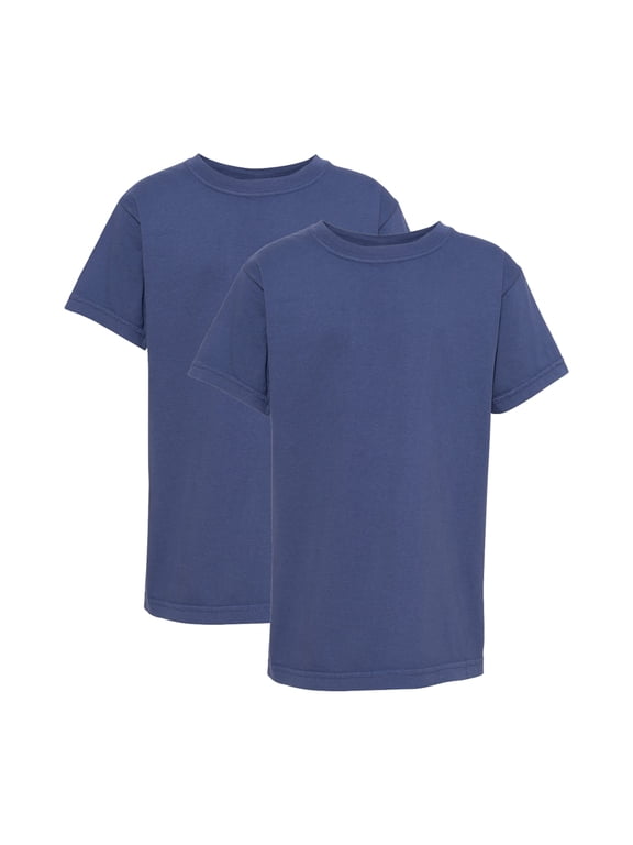 Youth Midweight T-Shirt, 2-Pack, China Blue, L