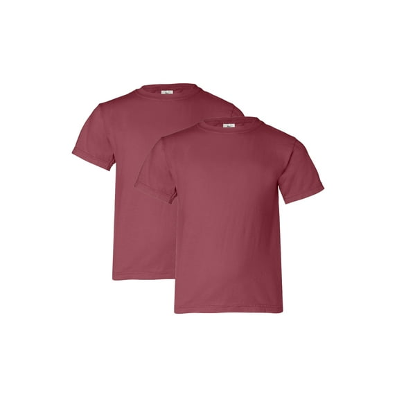 Comfort Colors Youth Midweight T-Shirt, 2-Pack, Crimson, XXS