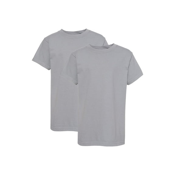 Comfort Colors Youth Midweight T-Shirt, 2-Pack, Granite, M
