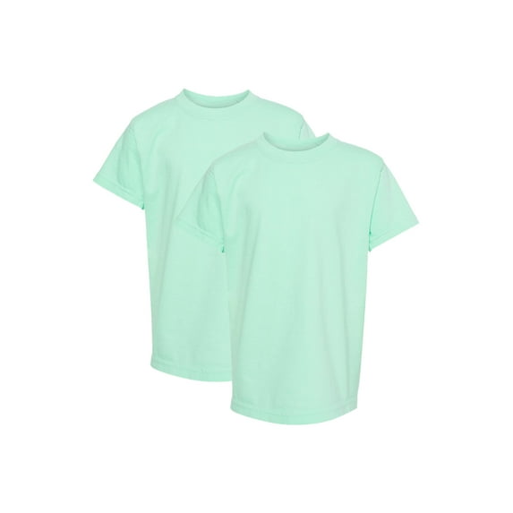 Comfort Colors Youth Midweight T-Shirt, 2-Pack, Island Reef, XS