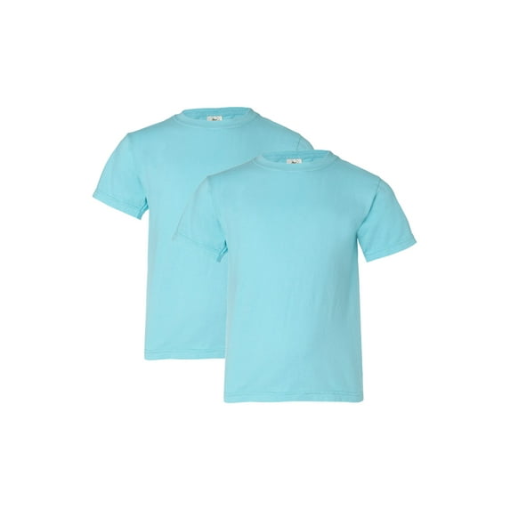 Comfort Colors Youth Midweight T-Shirt, 2-Pack, Lagoon, L