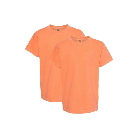 Comfort Colors Youth Midweight T-Shirt, 2-Pack, Melon, XL