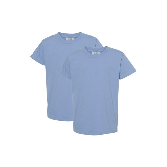 Comfort Colors Youth Midweight T-Shirt, 2-Pack, Washed Denim, S